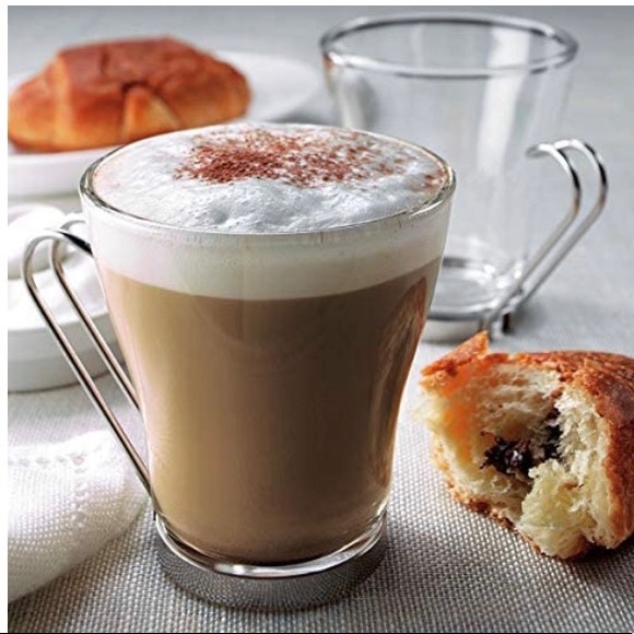 Set of 3, Bormioli Rocco Espresso Cups With Stainless Steel Handle 7.5” Oz - Picture 1 of 8